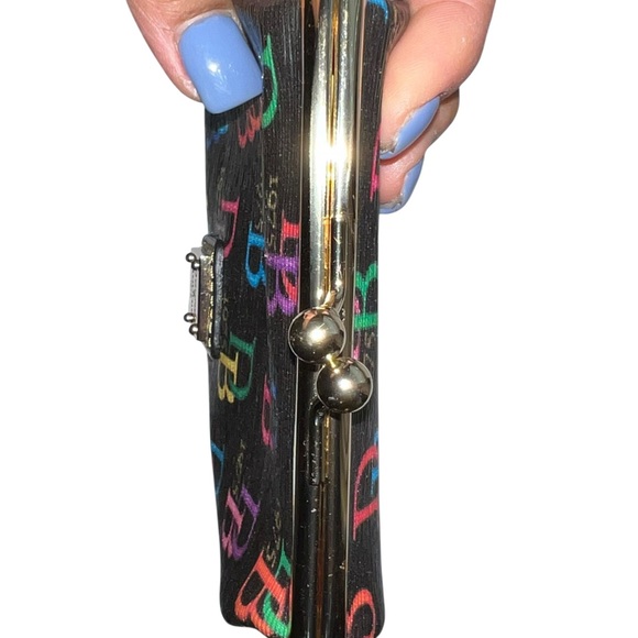 Dooney & Bourke Black with Multicolor Logo Clutch - Picture 11 of 11